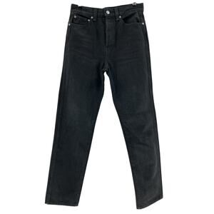 Khaite 'Corben' Black Cotton Low-Rise Denim Jean Size 24